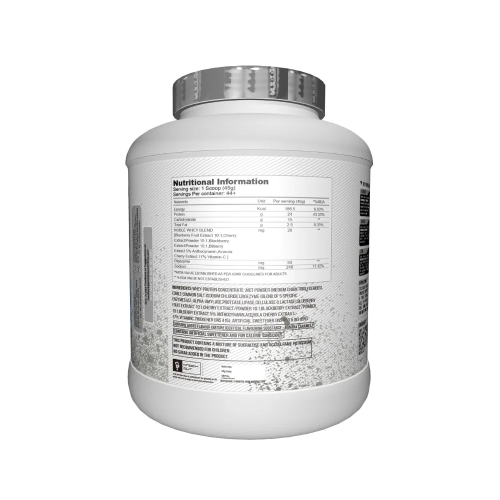Absolute Nutrition Noble Whey Nutritional Information