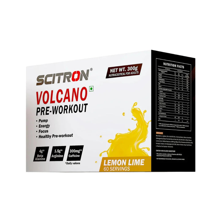 Scitron Volcano Pre Workout 60 Servings Lemon Lime 