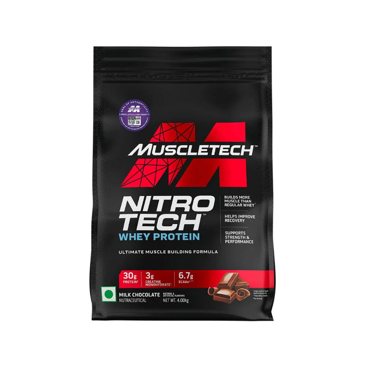 MuscleTech NitroTech Whey Protein 4Kg, Milk Chocolate 