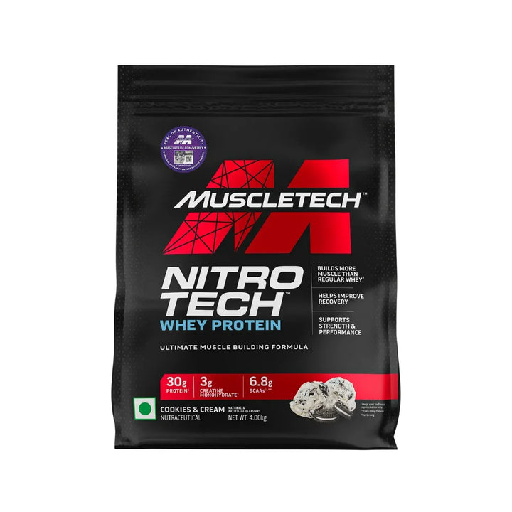 MuscleTech NitroTech Whey Protein 4Kg, Cookies & Cream