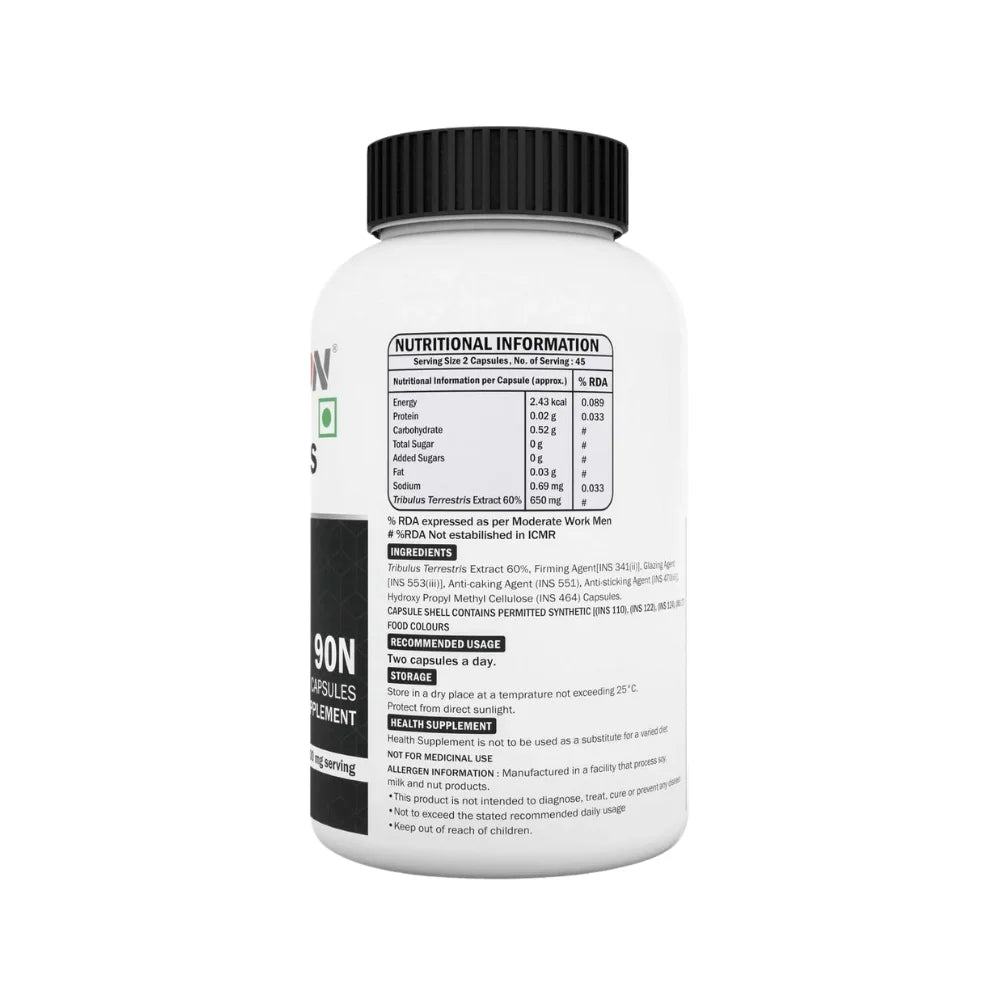 Scitron Testosterone Capsules Nutritional Information