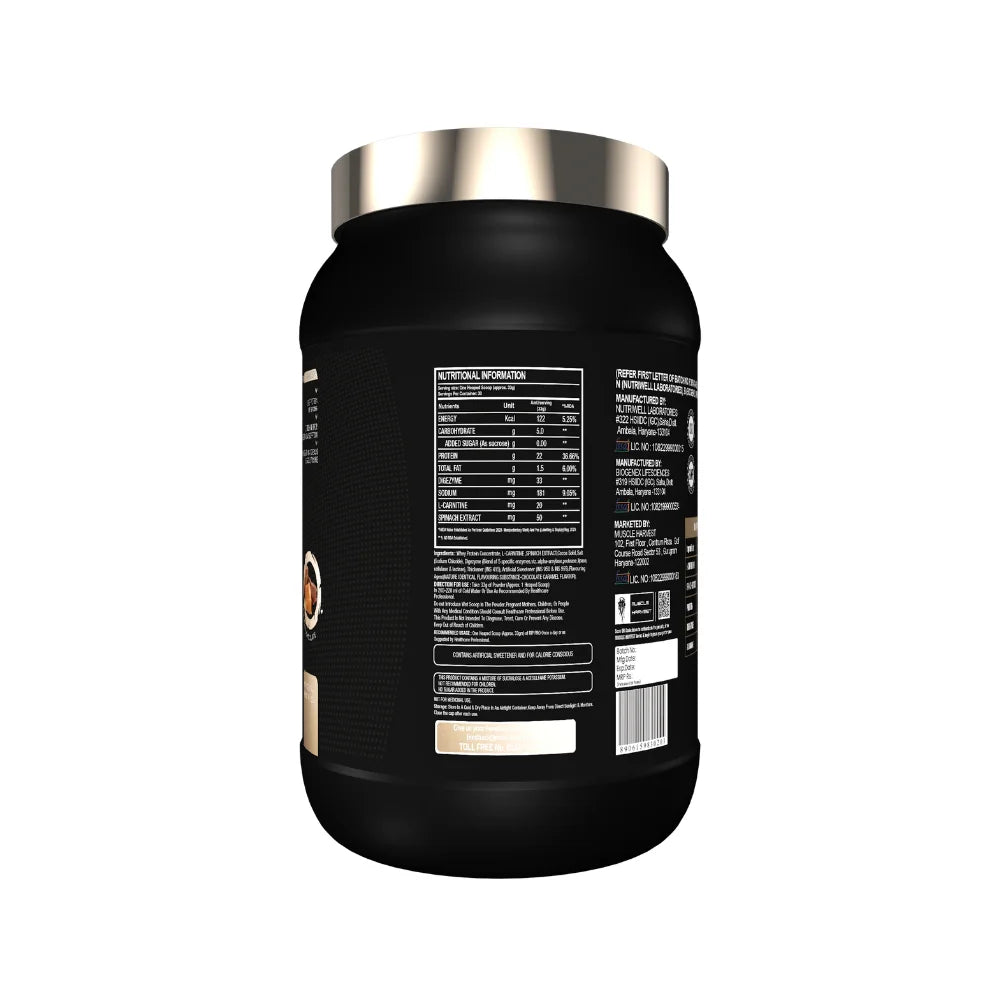 Muscle Harvest RIP Pro Whey, Nutritional Information