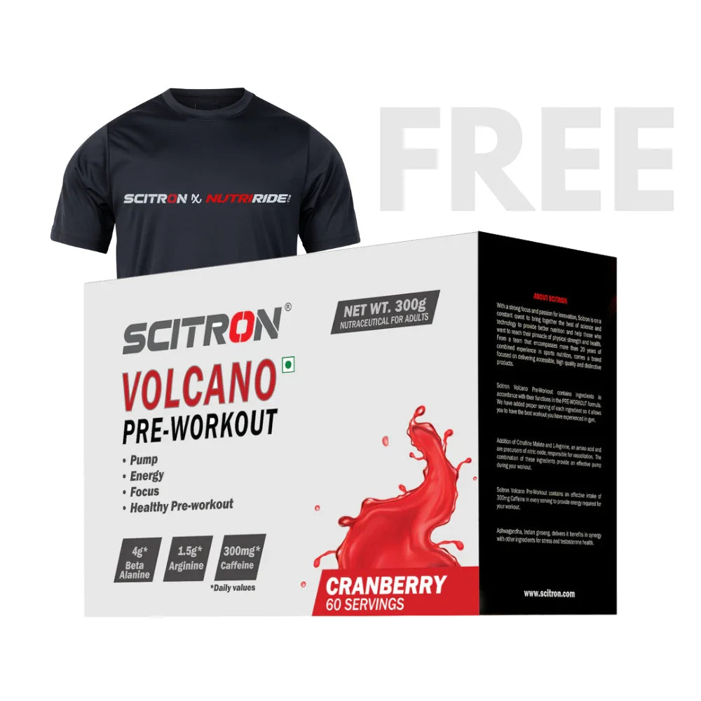 Scitron Volcano Pre Workout 60 Servings, Cranberry