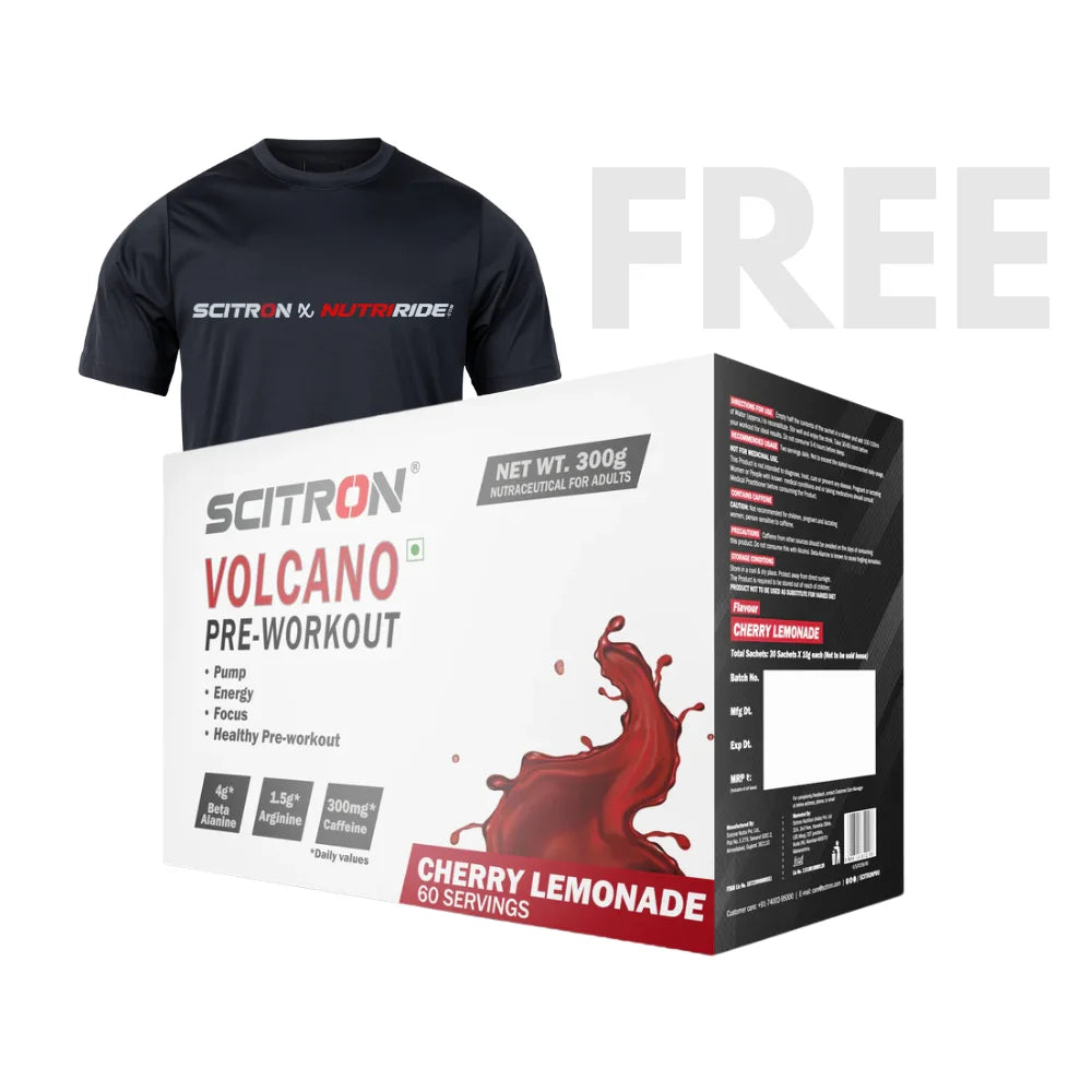 Scitron Volcano Pre Workout 60 Servings, Cherry Lemonade