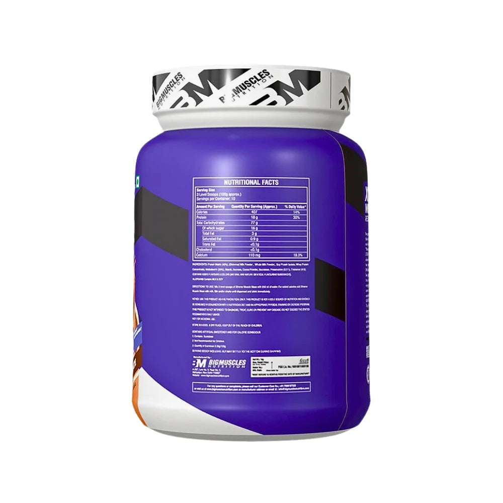 Big Muscles Xtreme Weight Gainer, Nutritional Facts