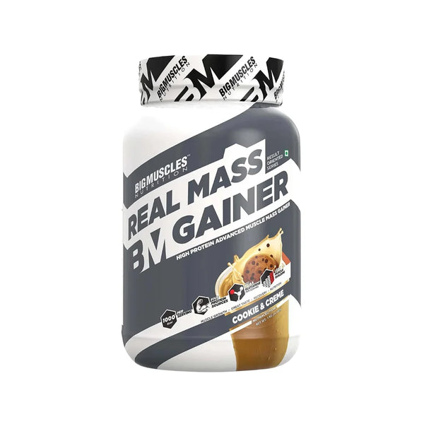 Big Muscle Real Mass Gainer 1kg Cookies & Crème 