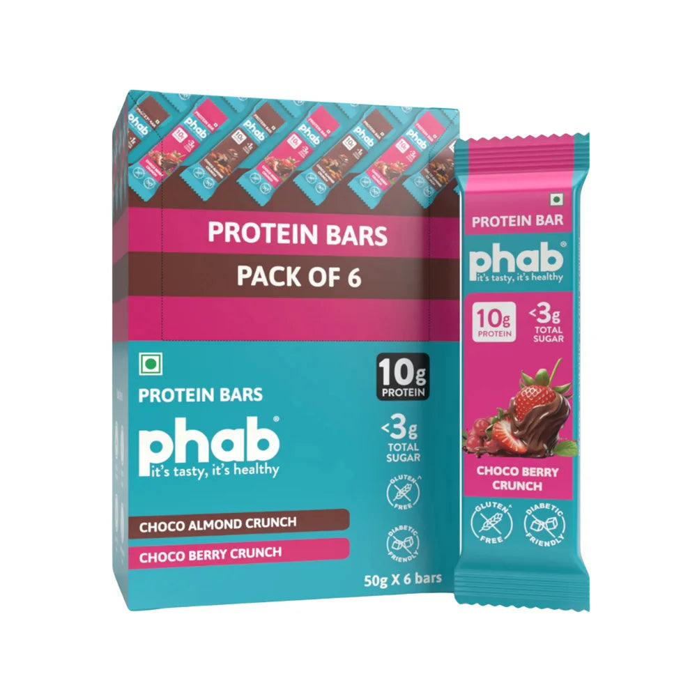 Phab Protein Bars, Pack of 6, Choco Berry Crunch