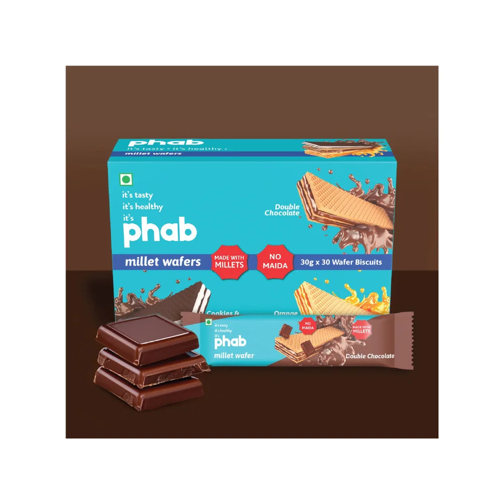Phab Millet Wafers, Double Chocolate