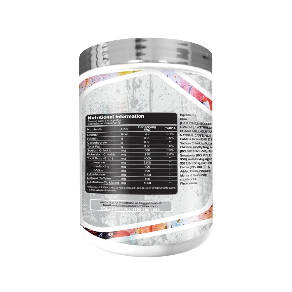Absolute Nutrition Drift BCAA Ingredients
