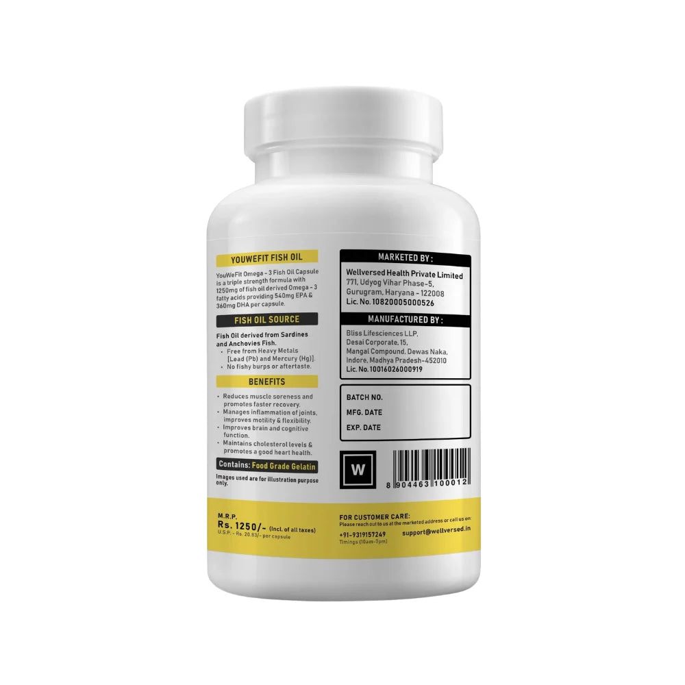 YouWeFit Omega-3 Fish Oil