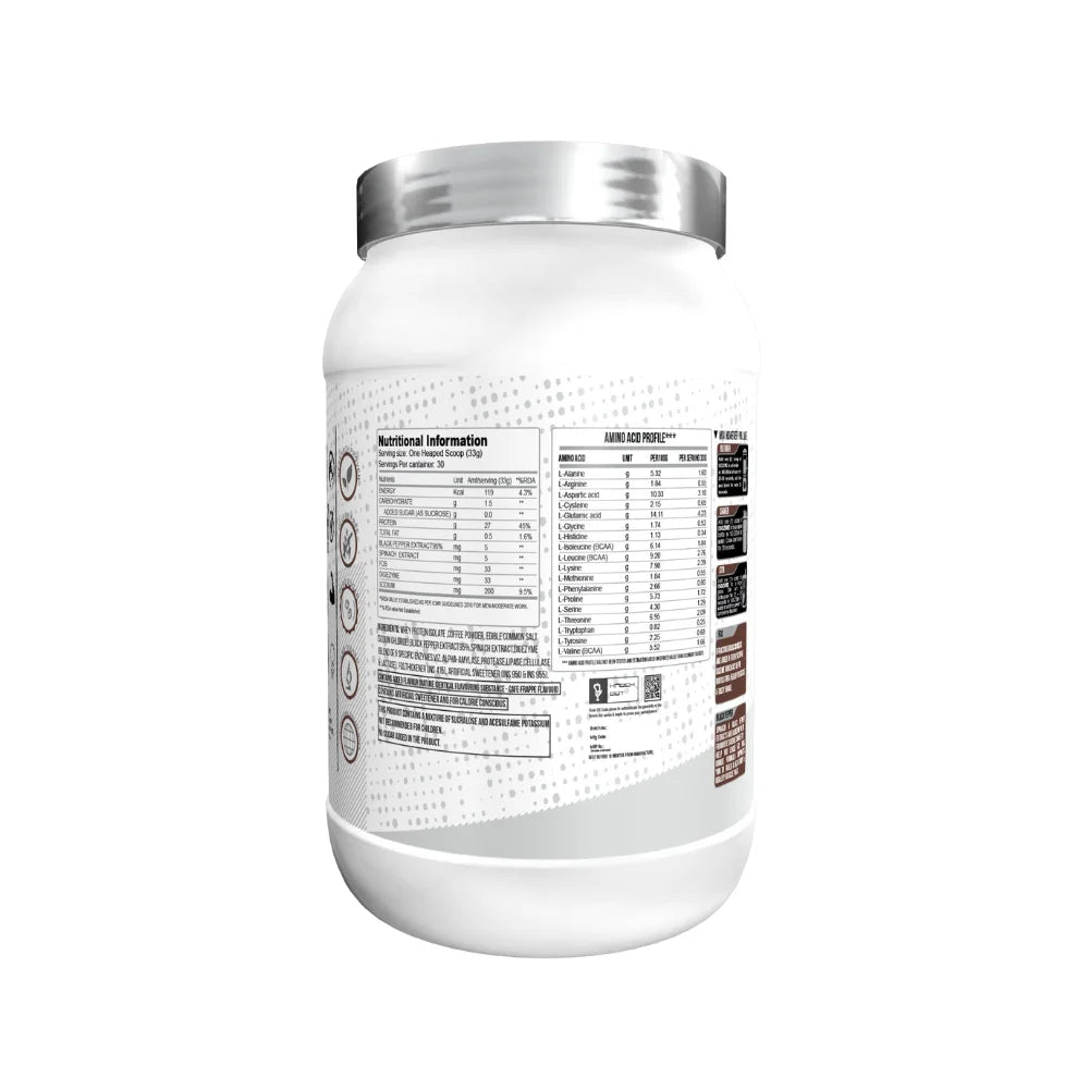 Absolute Nutrition Knockout Series Isozime 100% Whey Isolate Nutritional Information