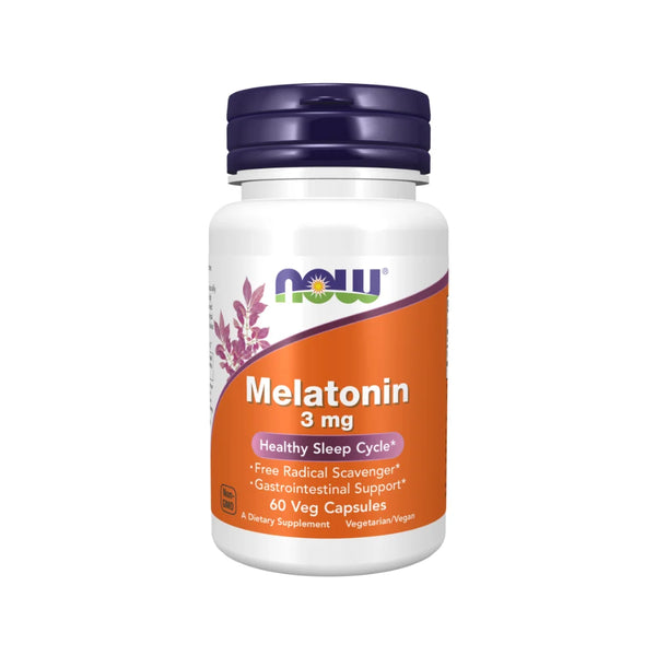 NOW Foods Melatonin 3mg 60 Veg Capsules