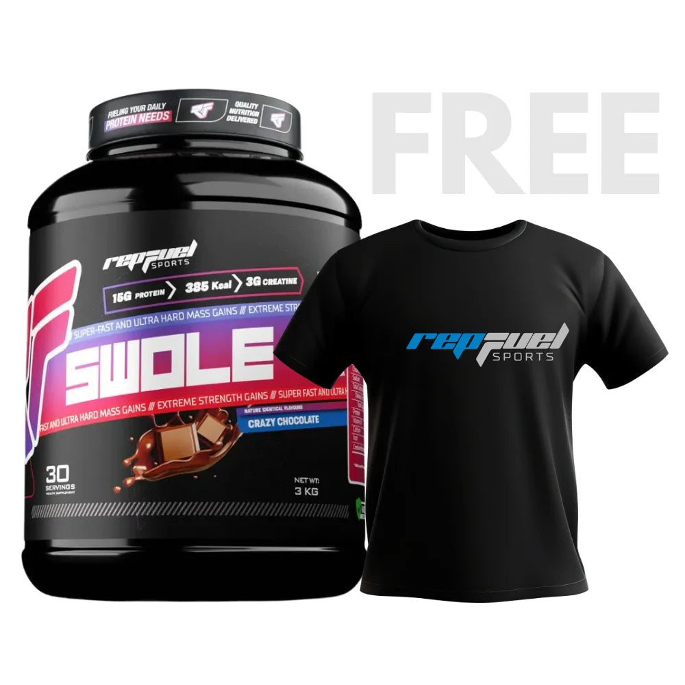 Repfuel Sports Swole Mass Gainer 3Kg, Crazy Chocolate