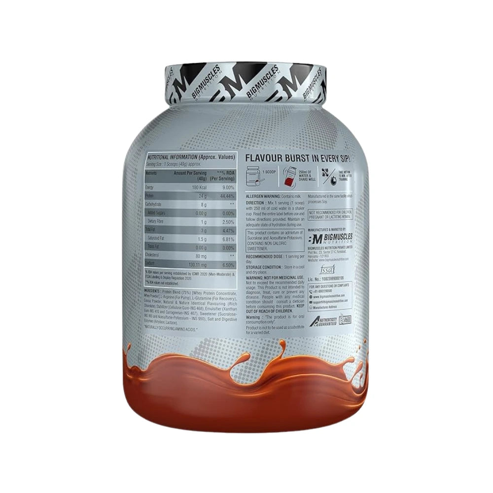 big muscles crude whey nutritional facts