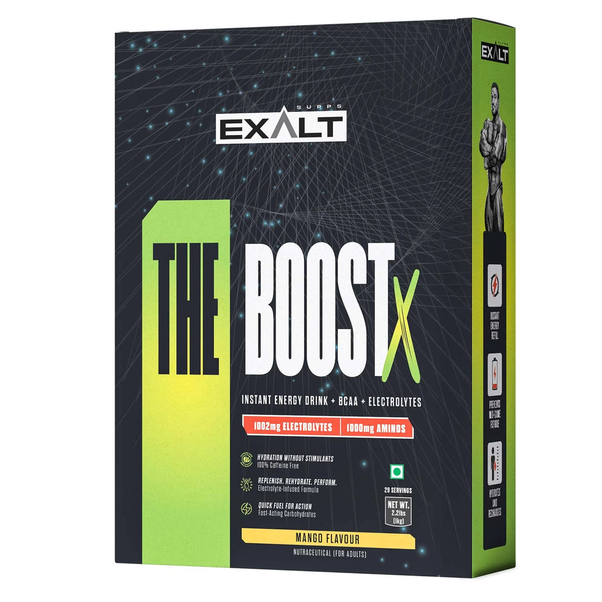 exalt boostx energy drink mango 1kg