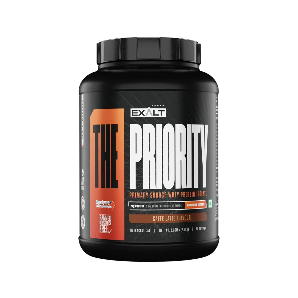 exalt priority whey protein isolate caffe latte 2.4kg