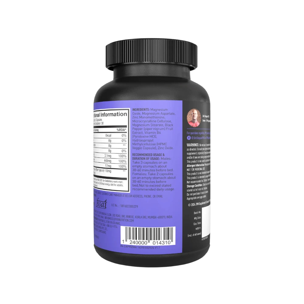 jym zinc magnesium aspartate 90 capsules benefits