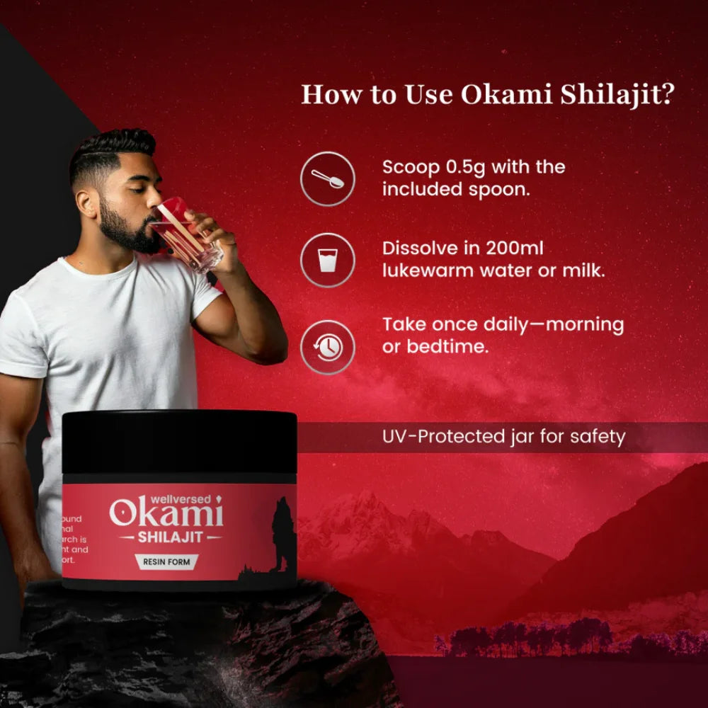 wellversed okami himalayan shilajit uses