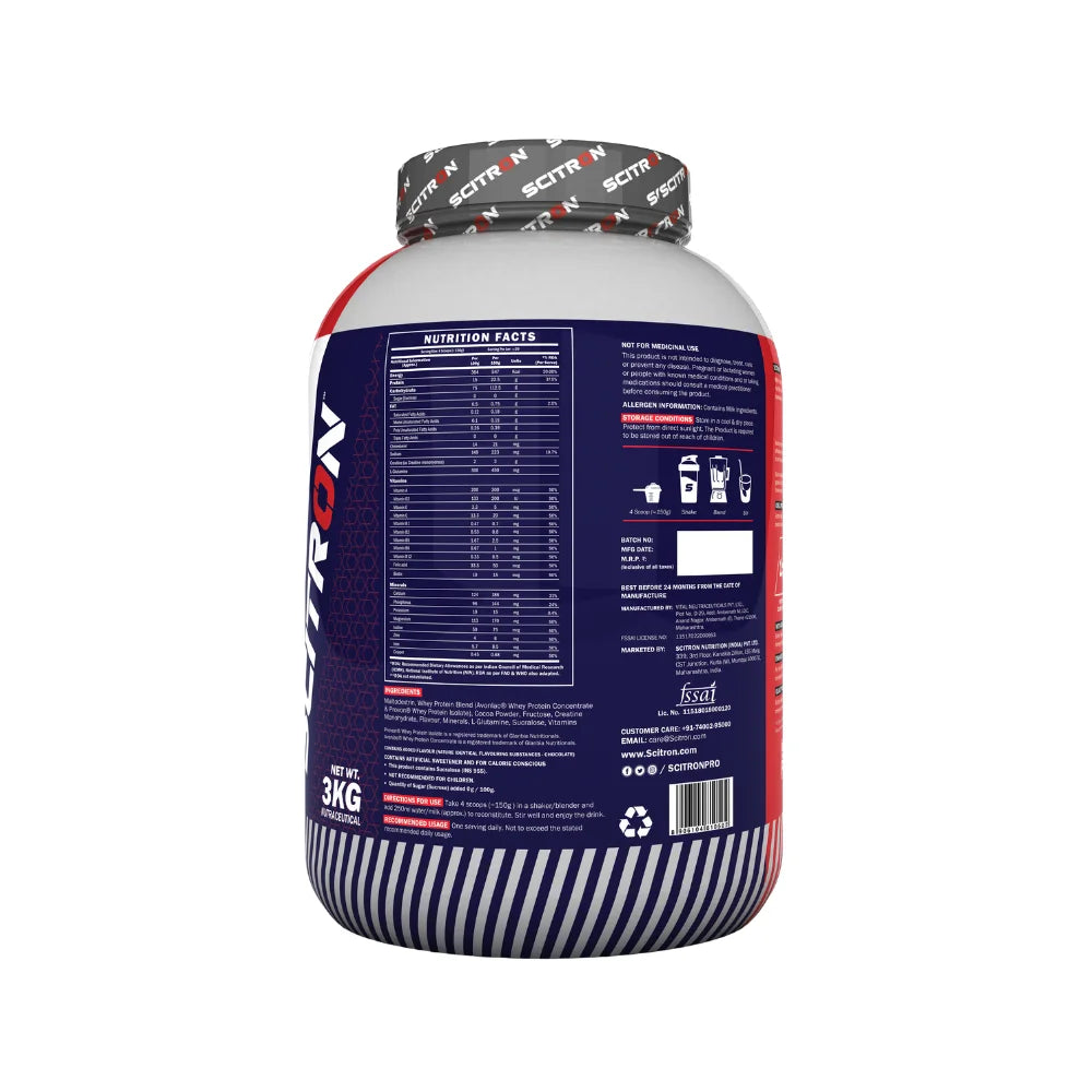 Scitron Mega Mass Gainer Nutritional Facts 