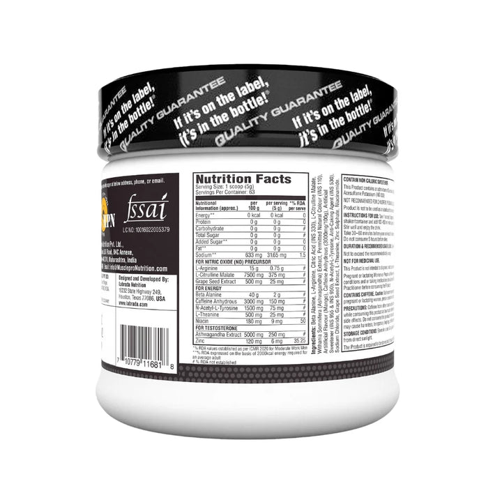 Labrada Super Charge Pre Workout Ingredients
