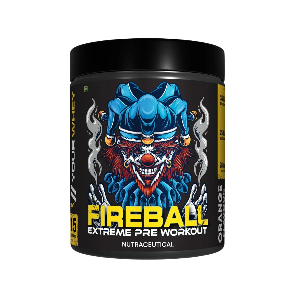 YourWhey Fireball Extreme Pre-Workout, Orange 15 Servings 
