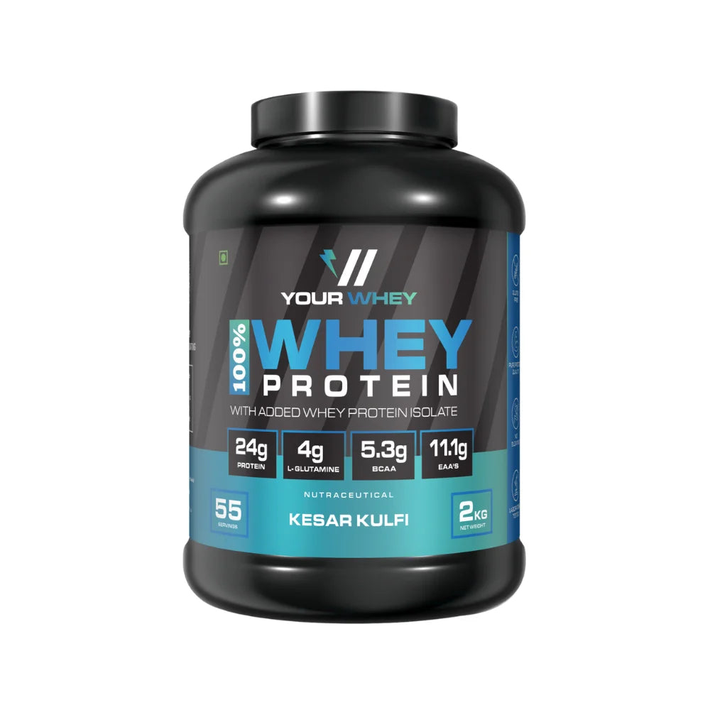 YourWhey 100% Whey Protein, 2Kg, Kesar Kulfi 