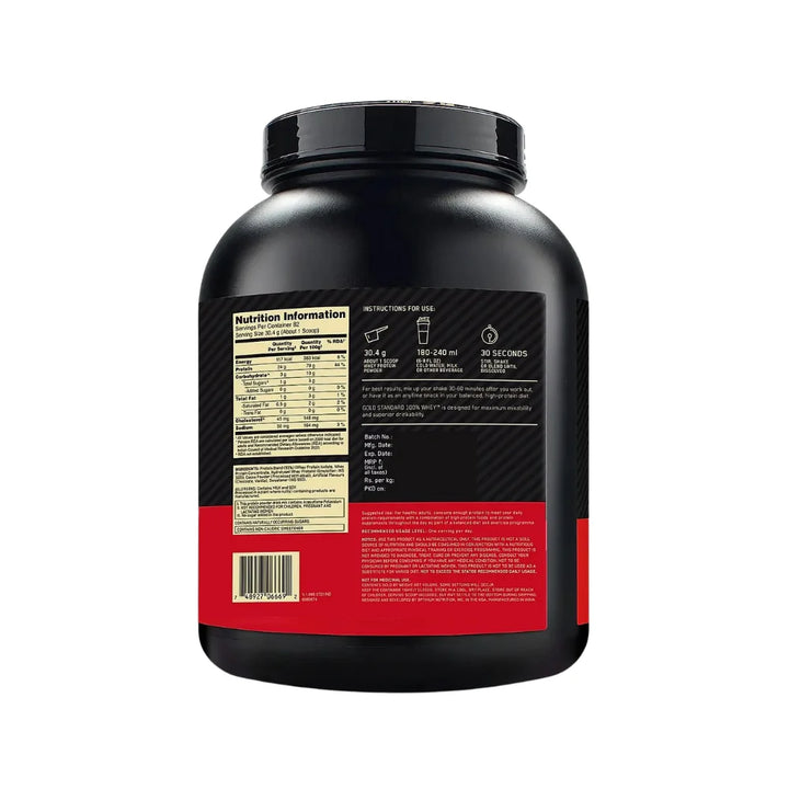 ON Whey Protein Nutrition Facts 2.5Kg