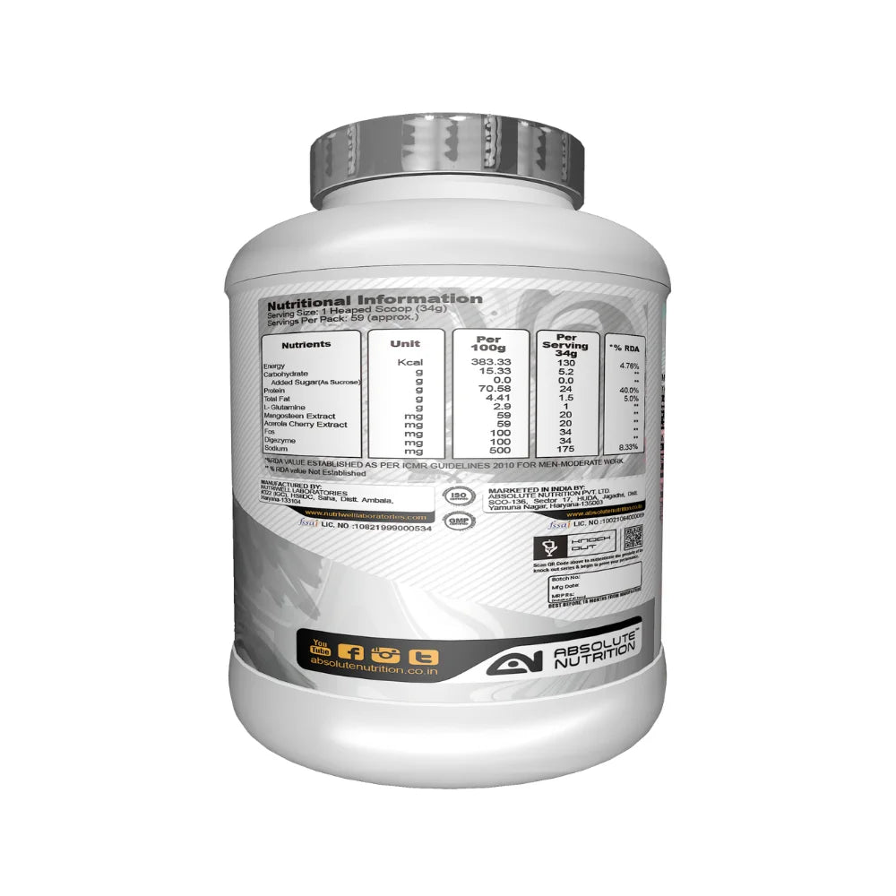 Absolute Nutrition Rhodium Whey Protein Ingredients