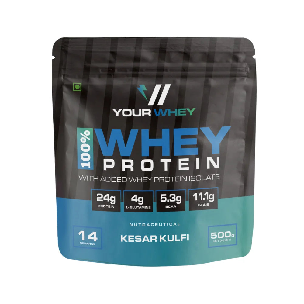 YourWhey 100% Whey Protein, 500g, Kesar Kulfi