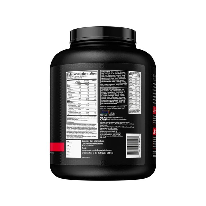 Muscletech Nitrotech Ripped Protein Powder 1.81kg 