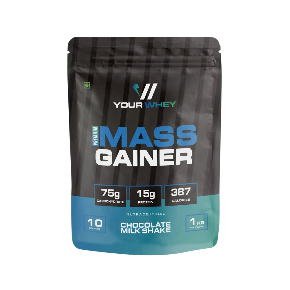 YourWhey Premium Mass Gainer, 1Kg Chocolate Milk Shake