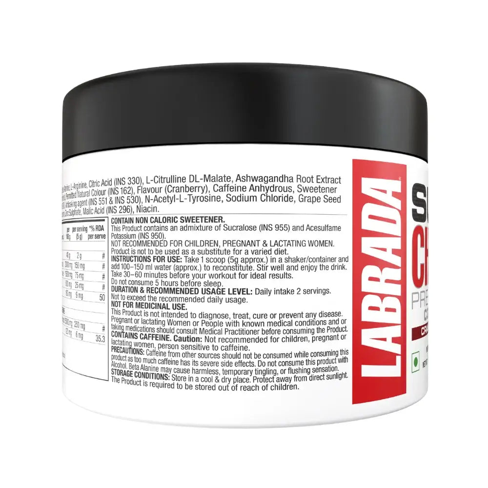 Labrada Super Charge Pre Workout, 150g