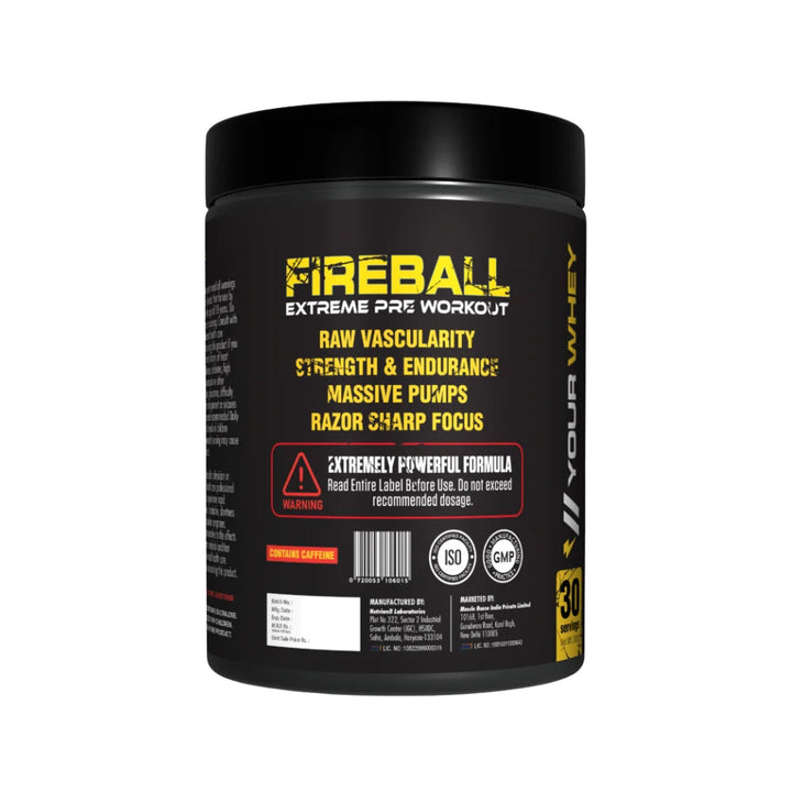 YourWhey Fireball Extreme Pre-Workout, 30 Servings.