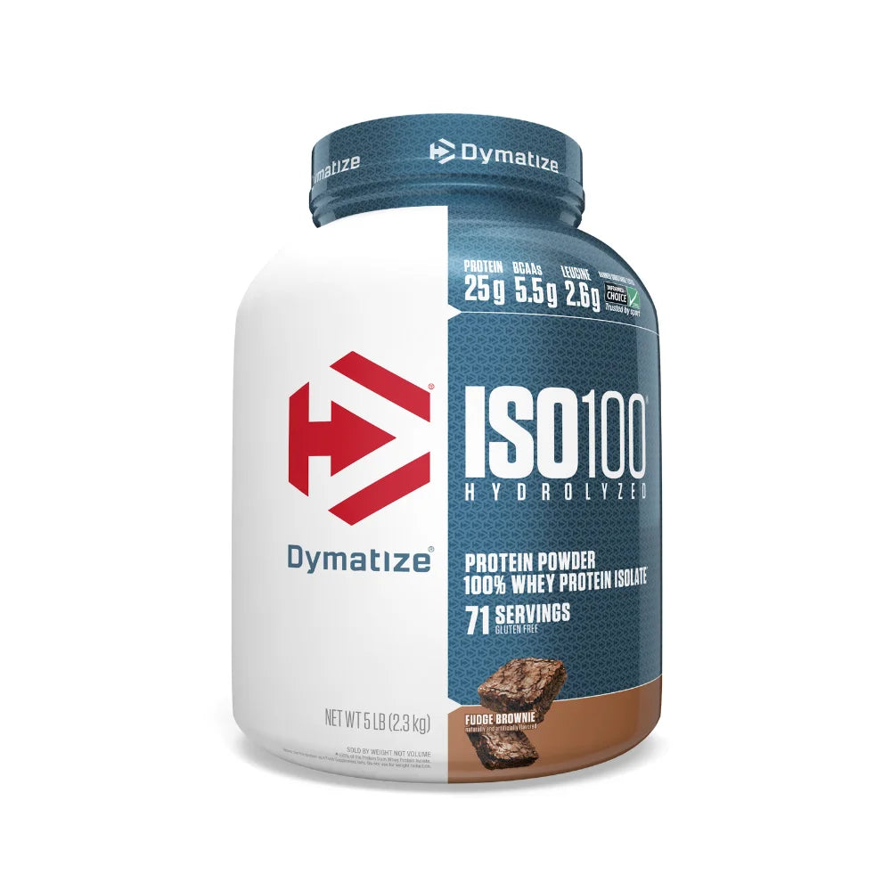 Dymatize ISO 100 Hydrolized Whey Protein 5 Lb Fudge Brownie