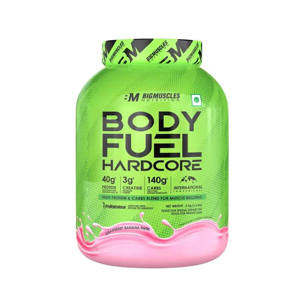Big Muscles Body Fuel Hardcore, 3Kg Strawberry Banana Twirl