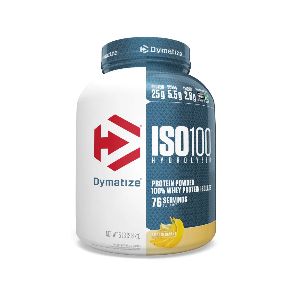 Dymatize ISO 100 Hydrolized Whey Protein 5 Lb Smooth Banana