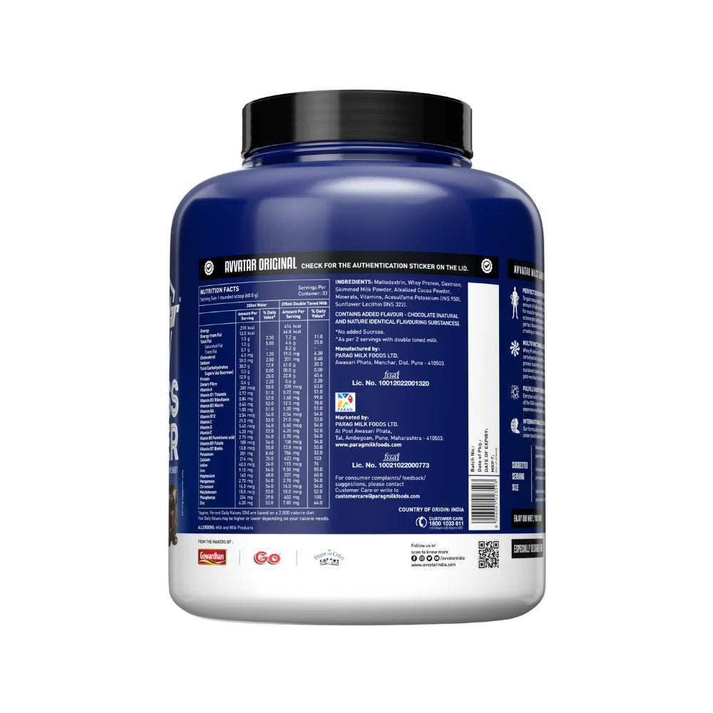 Avvatar Mass Gainer Ingredients