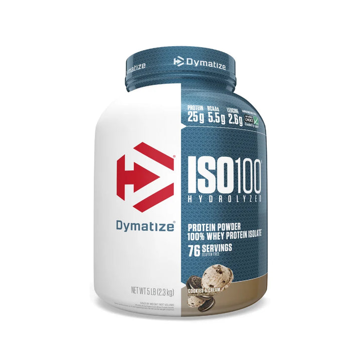 Dymatize ISO 100 Hydrolized Whey Protein 5 Lb Cookies & Cream 