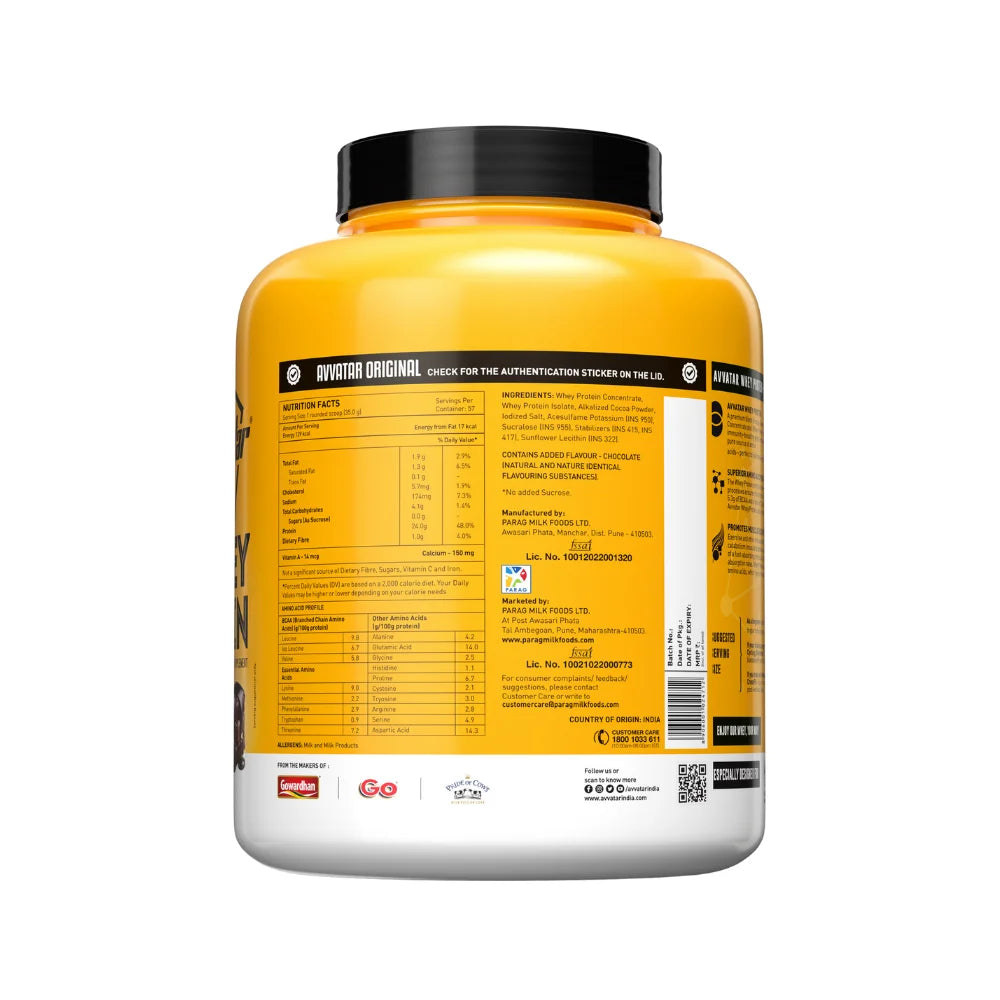 Avvatar Whey Protein Ingredients