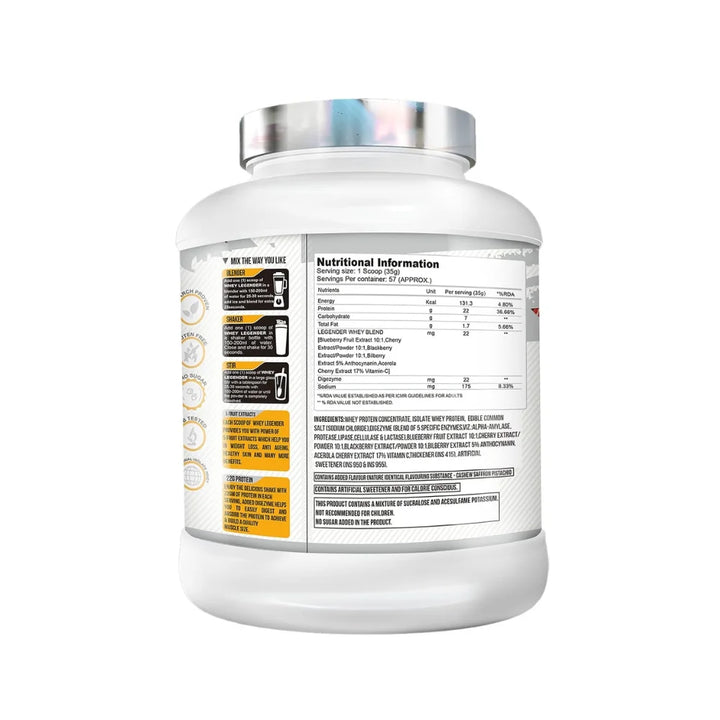 Absolute Whey Legender Nutritional Information