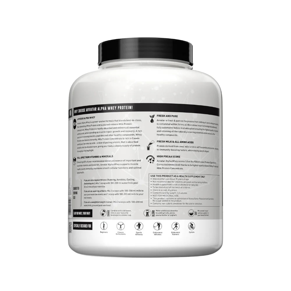 Avvatar Alpha Whey Benefits 2Kg