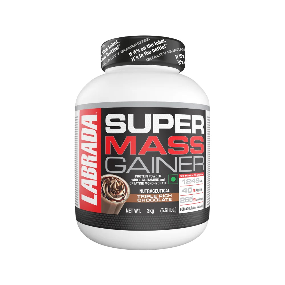 Labrada Super Mass Gainer, 3Kg, Triple Rich Chocolate 