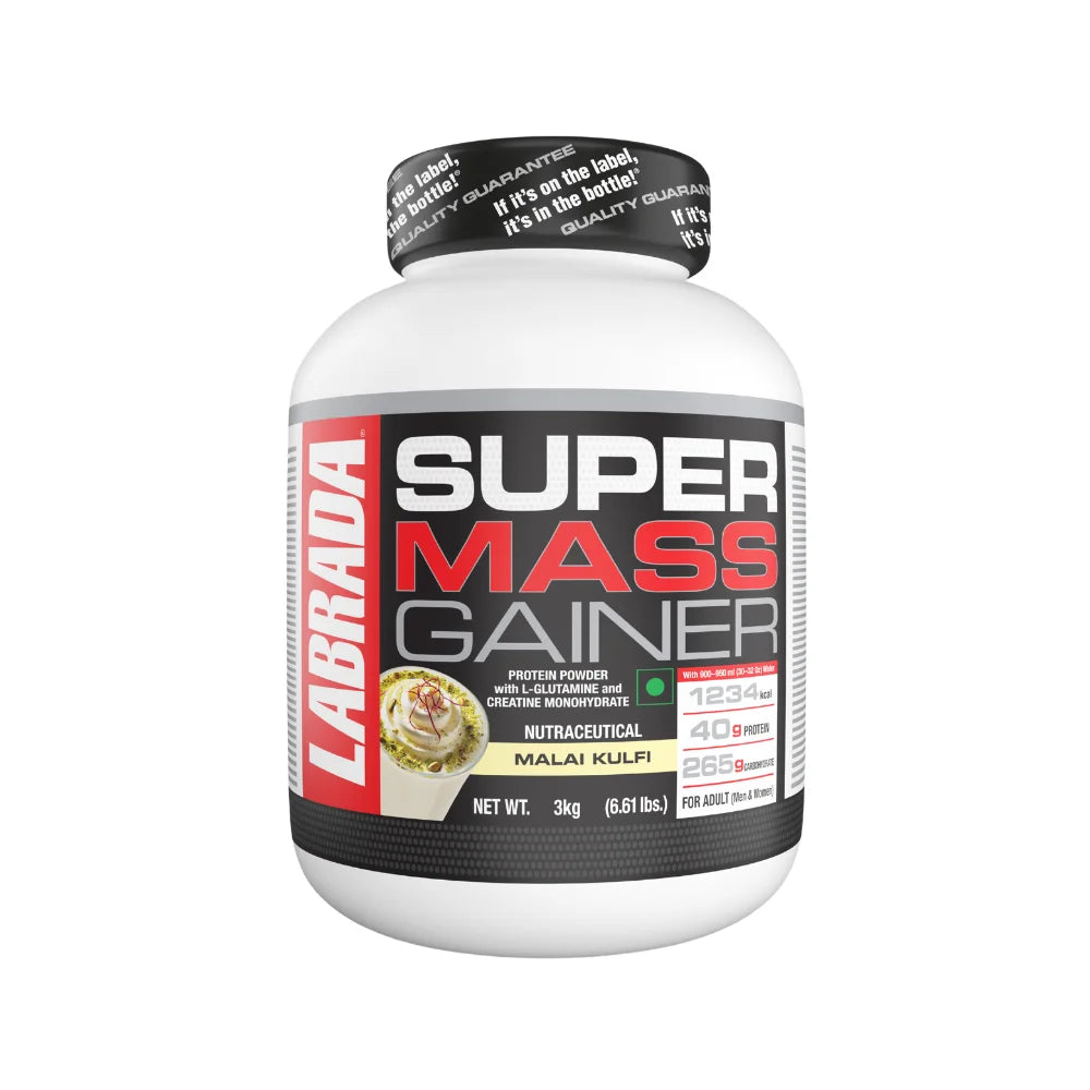 Labrada Super Mass Gainer, 3Kg, Malai Kulfi
