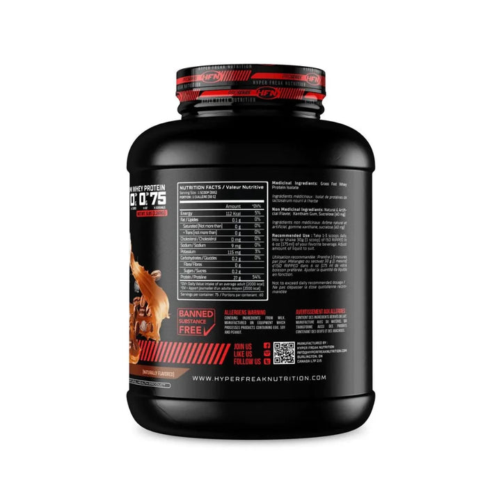 HFN ISO Ripped Whey Protein Isolate Ingredients