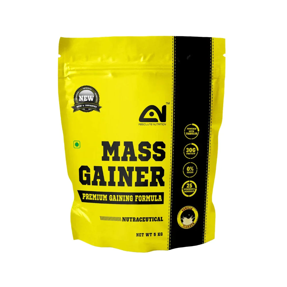 Absolute Nutrition Mass Gainer 5Kg, Vanilla