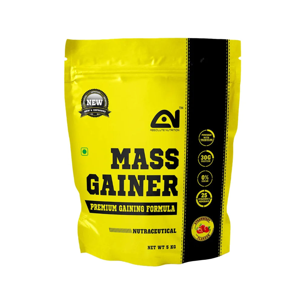 Absolute Nutrition Mass Gainer 5Kg, Strawberry