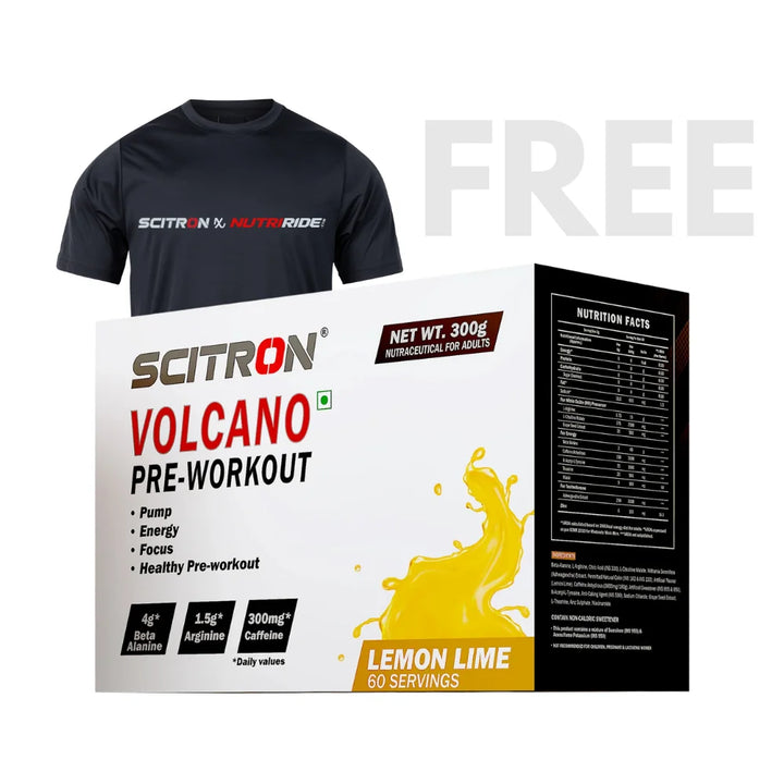 Scitron Volcano Pre Workout 60 Servings, Lemon Lime 