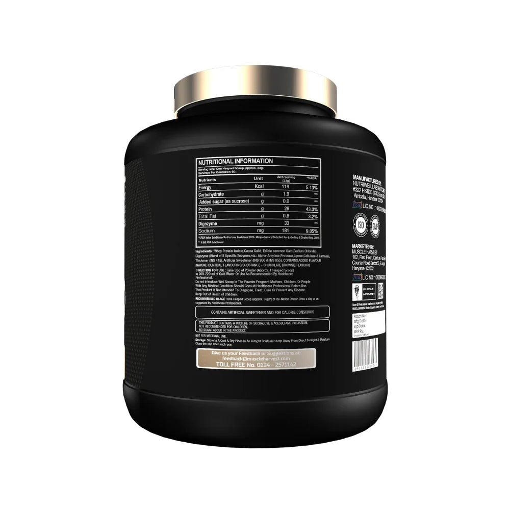 Muscle Harvest Whey Protein Nutritional Information