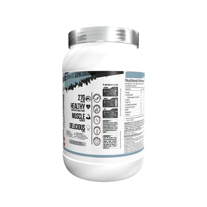 Absolute Nutrition Alpha Crea Whey Protein 1Kg, Nutritional Information