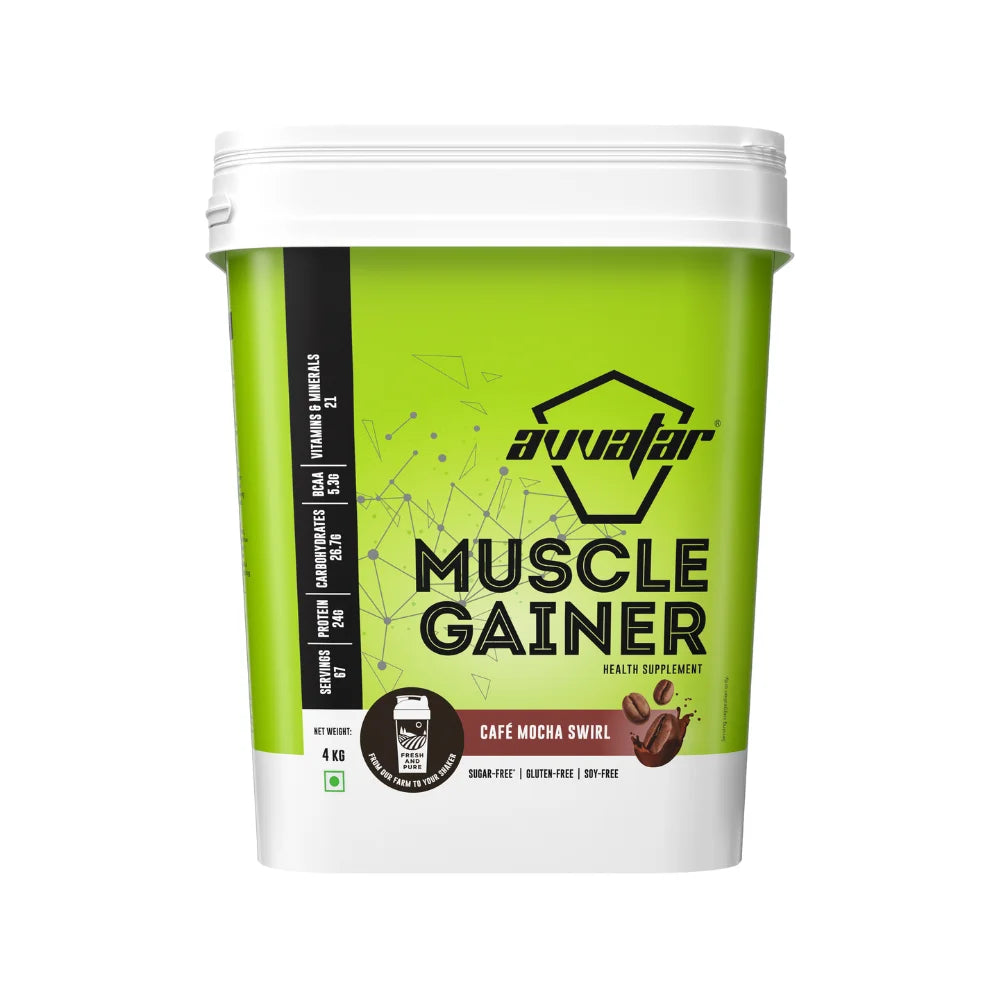 Avvatar Muscle Gainer 4Kg, Cafe Mocha Swirl